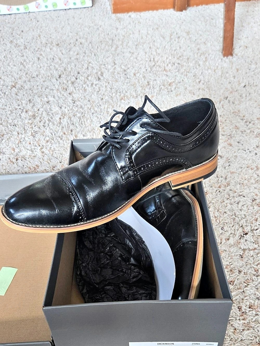Stacy Adams Dickinson Cap Toe Oxford Black US 10 M